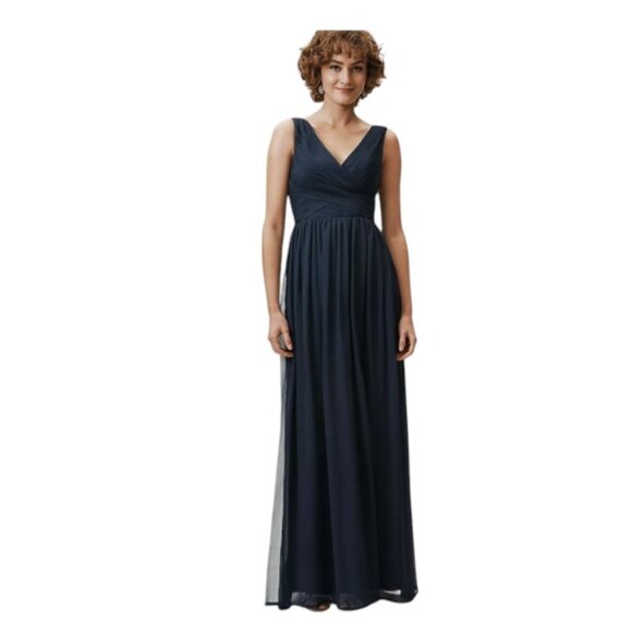 bhldn bridesmaid dresses Espen 4 / Gray BHLDN Espen Is a Flattering Sating Dress Featuring a Wrapped Bodice + Ruffle Detail on the Skirt. Wedding Dress Bhldn Mix And